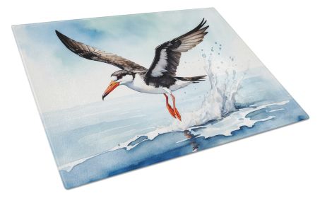 Black Skimmer Glass Cutting Board Decorative Tempered Glass Kitchen Cutting and Serving Board Large Size Chopping Board