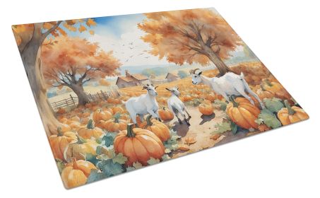 Autumn Goats Glass Cutting Board Decorative Tempered Glass Kitchen Cutting and Serving Board Large Size Chopping Board