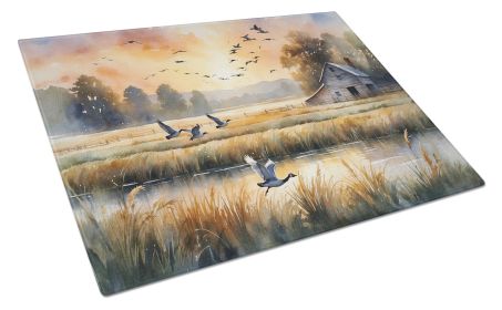 Geese in Flight Glass Cutting Board Decorative Tempered Glass Kitchen Cutting and Serving Board Large Size Chopping Board